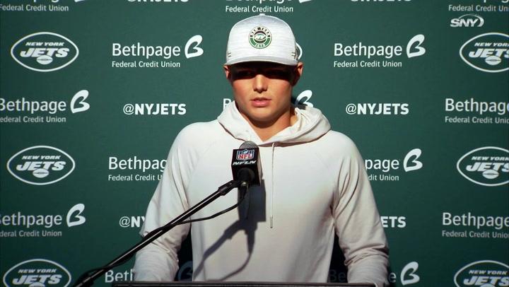 Zach Wilson explains knee injury vs. Patriots | Jets Post Game
