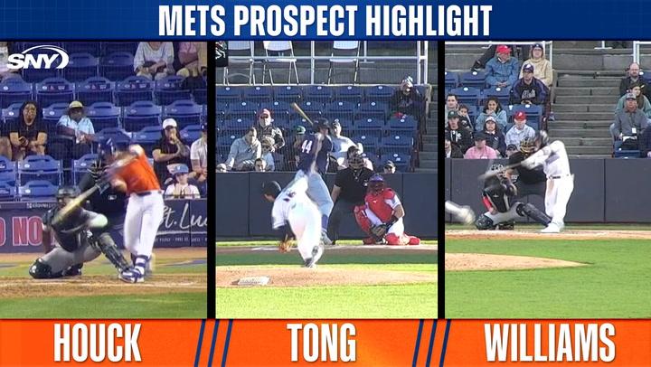Mets prospect highlights: Houck's home run, Tong's nine strikeouts, and Williams' RBIs.
