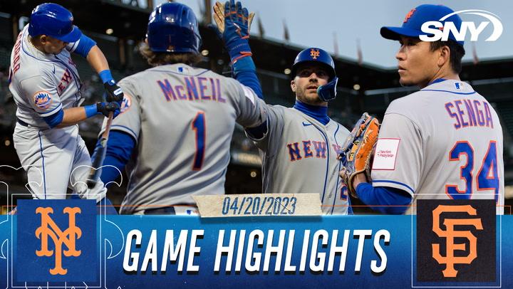 Mets vs. Giants Highlights: Pete Alonso, Mets offense bail out shaky Kodai Senga for 9-4 win over Giants | Mets Highlights