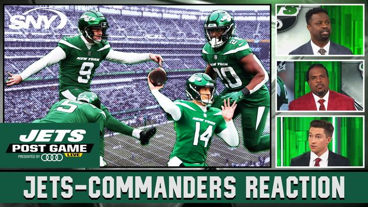 Bart Scott, Willie Colon and crew react to Jets’ win over Commanders, 30-28 | Jets Post Game Live