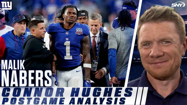 Connor Hughes discusses Malik Nabers' concussion sustained in Giants' loss to Cowboys on SNY.