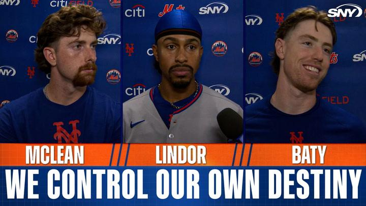 Nolan McLean, Francisco Lindor and Brett Baty on Mets win over Cubs