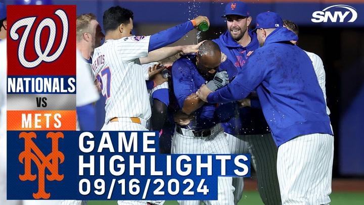 Mets' players celebrate a victory over the Nationals (9/16/2024) | NY Mets Highlights.