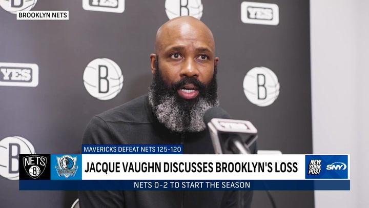 Jacque Vaughn discusses Brooklyn’s loss to Mavericks