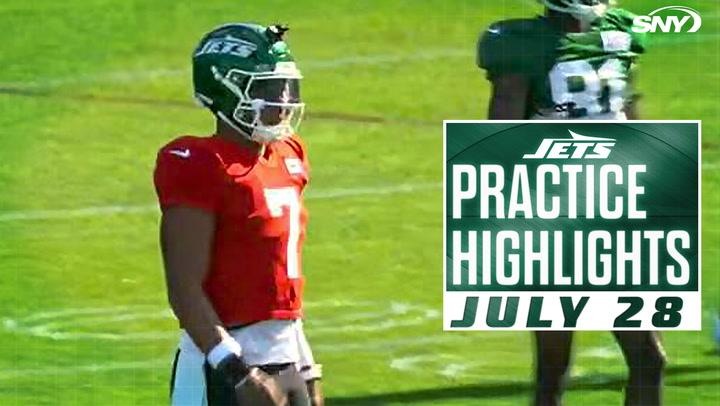 Jets Training Camp Highlights | Justin Fields, Garrett Wilson, Sauce Gardner | 7/28/25