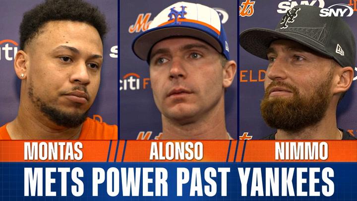 Frankie Montas, Pete Alonso and Brandon Nimmo discuss Saturday's big win over the Yankees