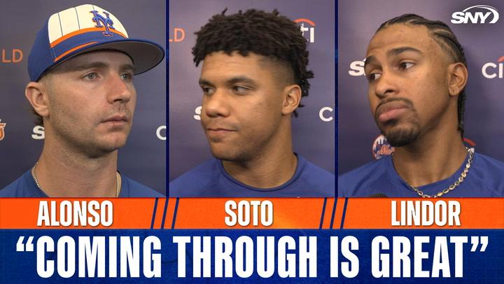Pete Alonso, Juan Soto, and Francisco Lindor on big games at the plate after Mets win