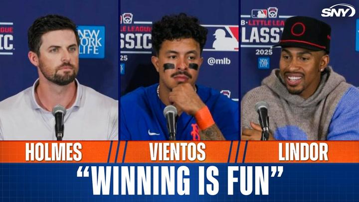 Francisco Lindor, Mark Vientos, and Clay Holmes on Mets winning series after rough stretch