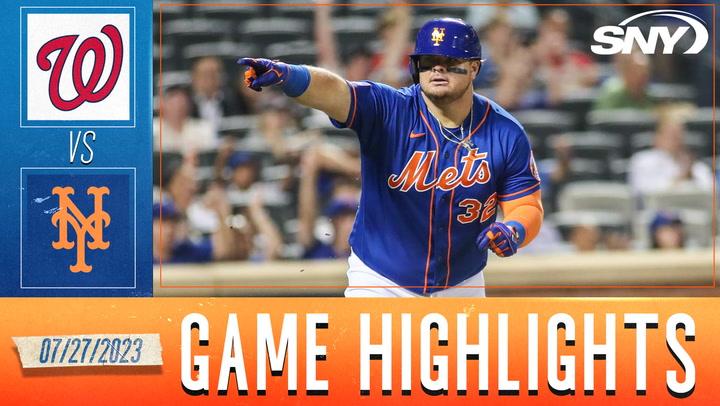 Mark Canha hits late sacrifice fly to lift the Mets to a 2-1 win over the Nationals | Mets Highlights