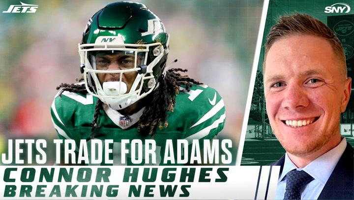 Connor Hughes reports on Jets' trade for WR Davante Adams, reuniting with QB Aaron Rodgers.