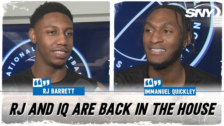 RJ Barrett and Immanuel Quickley reflect on trade, returning to NY to face Knicks