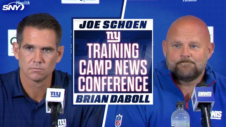 Brian Daboll announces Russell Wilson a QB1, Joe Schoen talks Giants plan for Jaxson Dart