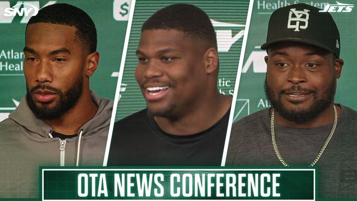 Quinnen Williams, John Simpson, and Andre Cisco on first day of Jets OTAs