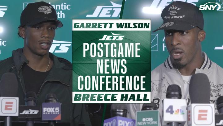 Garrett Wilson, Breece Hall on big offensive performances in Jets' 32-30 shootout loss to the Steelers
