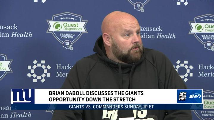 Giants head coach Brian Daboll discusses the importance of their remaining games