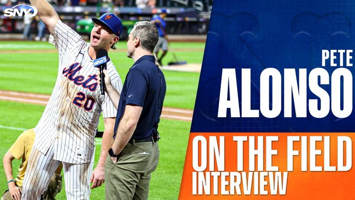 Pete Alonso with Steve Gelbs on hitting 253rd home run and breaking the Mets' franchise record