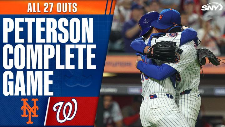 All 27 outs of David Peterson's complete game shutout against Nationals | Mets Highlights