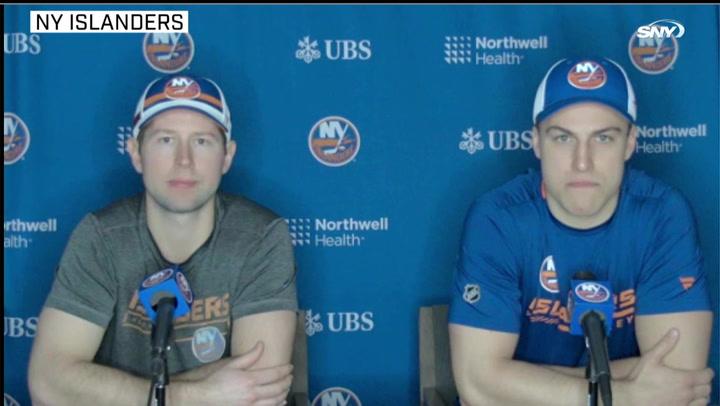 Josh Bailey & Anders Lee react to Barry Trotz entering COVID protocol | Islanders News Conference