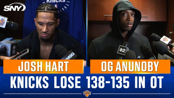 "Knicks' players at post-game."