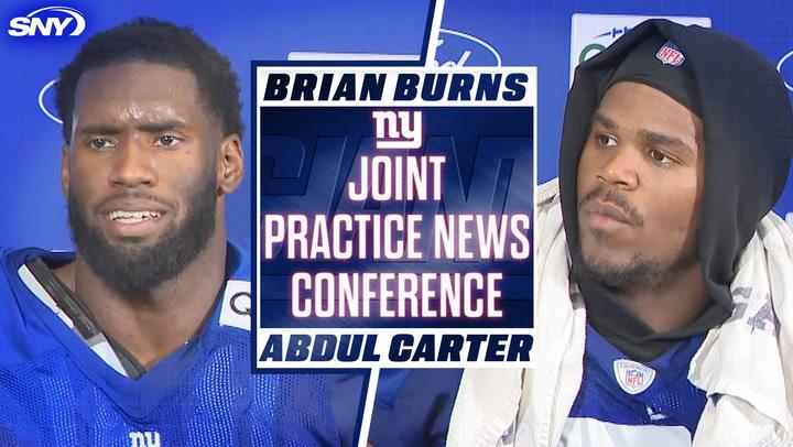 Abdul Carter details learning from Brian Burns and Dexter Lawrence