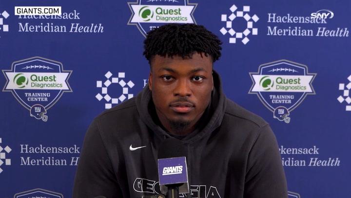 Azeez Ojulari on what double-digit sacks means in rookie season | Giants News Conference