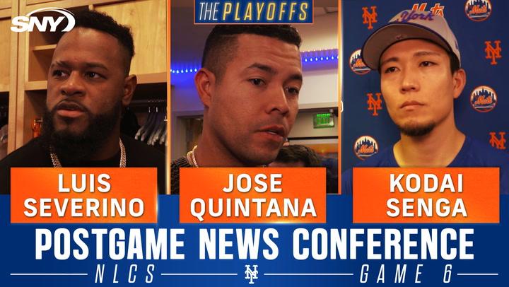 Luis Severino, Jose Quintana, Kodai Senga discuss Mets' NLCS efforts in a postgame conference.