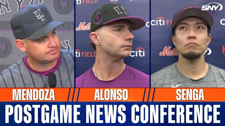 Carlos Mendoza, Pete Alonso, and Kodai Senga on Mets taking two of three from Dodgers