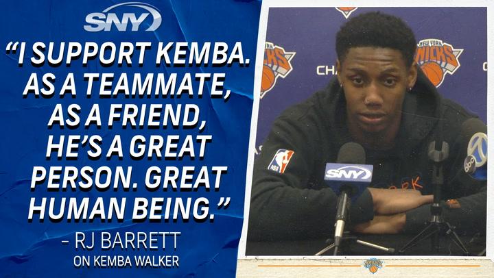 RJ Barrett on his injury status, reaction to Kemba Walker news | Knicks News Conference