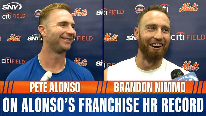 Pete Alonso and Brandon Nimmo on Pete's historic 253rd home run as Mets top Braves