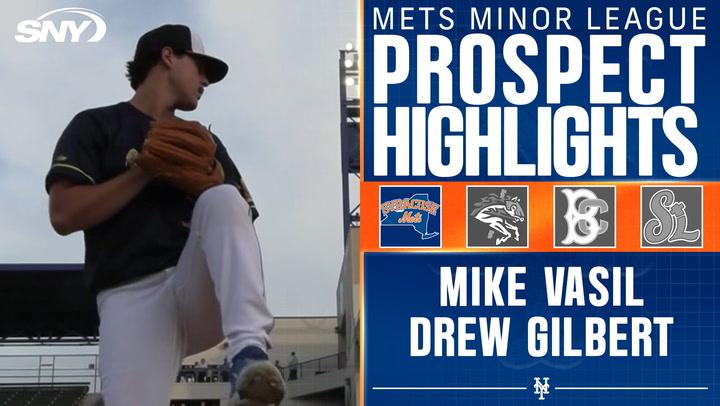 Mets prospects Mike Vasil and Drew Gilbert lead Syracuse to a win, highlighted on SNY's broadcast.