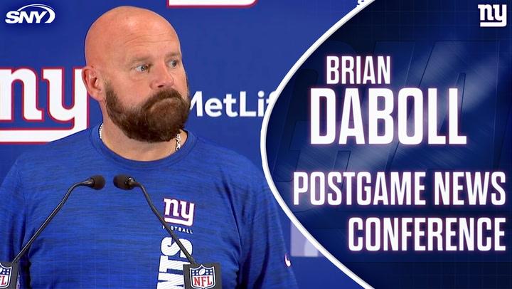 Brian Daboll at Giants' postgame news conference discussing the 17-7 loss to the Bengals.