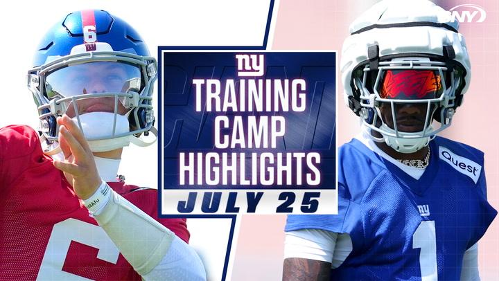 Giants Training Camp Highlights | Malik Nabers, Russell Wilson, Jaxson Dart | 7/25/25
