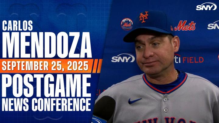 Mets manager Carlos Mendoza discusses Brett Baty's confidence and beating the Cubs