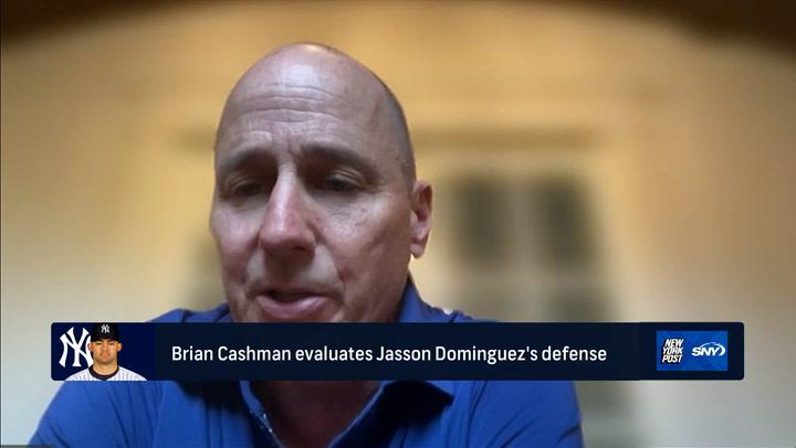 Brian Cashman discusses Yankees' 2024 World Series hopes, reviews Dominguez's defense.