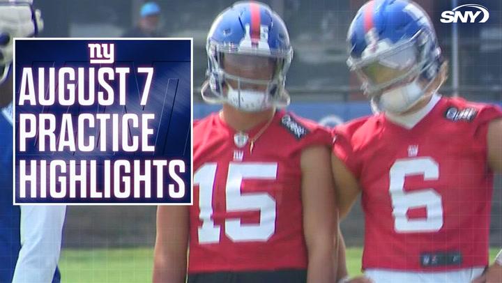 Giants Training Camp Highlights | Jaxson Dart, Russell Wilson, Jameis Winston | 8/7/25