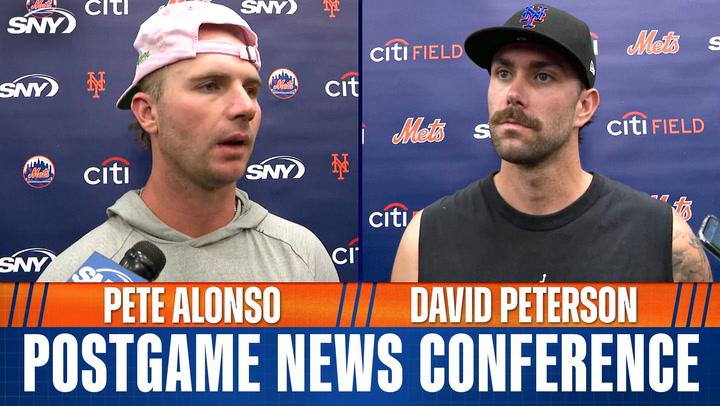  David Peterson and Pete Alonso talk Mets disappointing loss to Giants