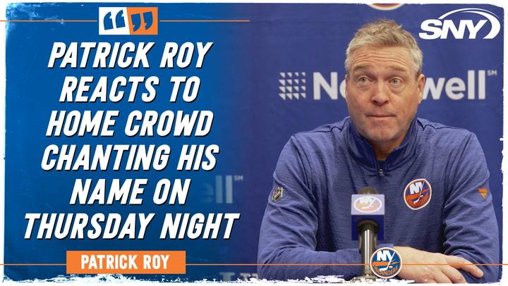 Islanders coach Patrick Roy talks crowd chanting for him Thursday, strong Adam Pelech play, Casey Cizikas return