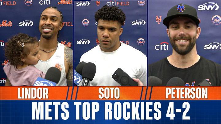 Francisco Lindor, Juan Soto and David Peterson on Mets' 4-2 win vs. Rockies