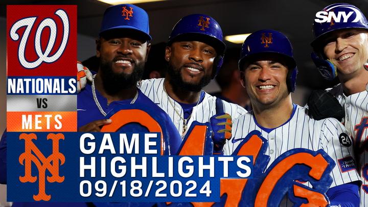 Mets vs Nationals (9/18/2024) | NY Mets Highlights: Mets teammates celebrate their blowout win.