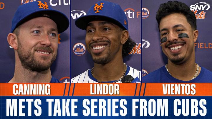 Francisco Lindor, Griffin Canning and Mark Vientos on taking two of three games from Cubs 