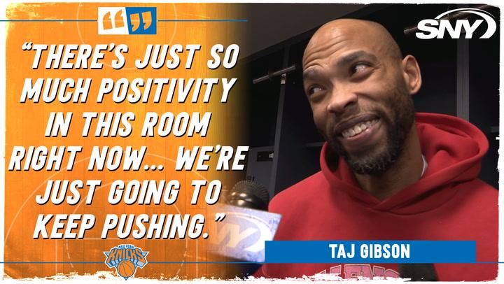 Taj Gibson grateful for his role in return to the Knicks, talks team chemistry after victory over Brooklyn