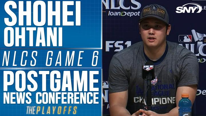 Shohei Ohtani talks defeating the Mets in NLCS, taking on the Yankees in first career World Series appearance