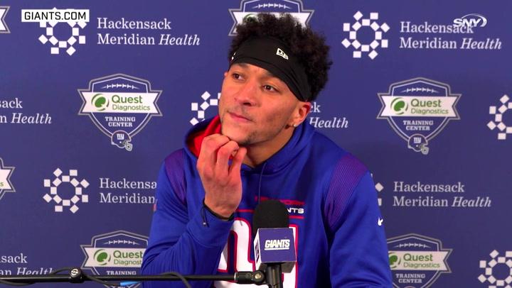 Evan Engram on possible final game with Giants, reflects on 2021 NFL season | Giants News Conference