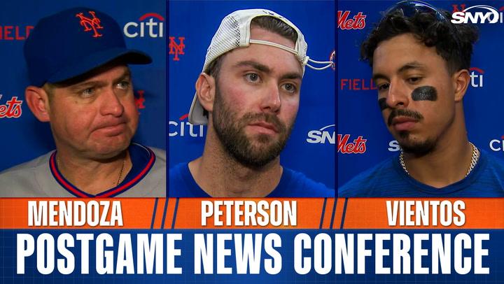 Carlos Mendoza, David Peterson, and Mark Vientos on Mets loss to Braves: 'We've got to finish games'