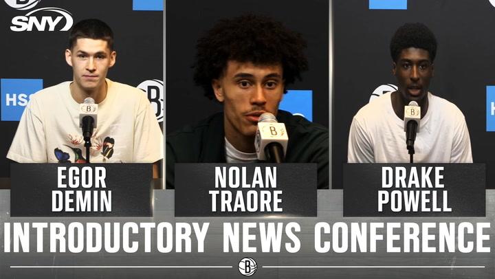  Egor Demin, Drake Powell and Nets' first-round picks discuss what they bring to Brooklyn