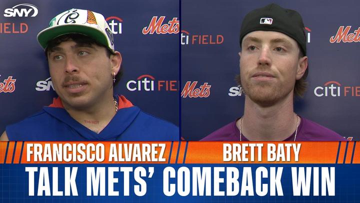 Francisco Alvarez on resilient return to the majors, Brett Baty talks power surge after Mets' comeback win