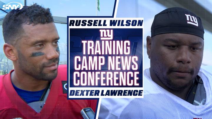 Russell Wilson and Dexter Lawrence on 'good things' that happened during Giants-Jets joint practice
