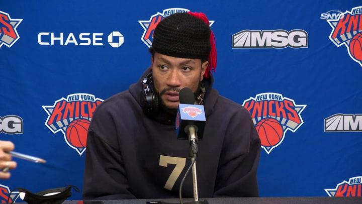 Knicks vs Bucks: Derrick Rose reacts to tough loss | Knicks Post Game