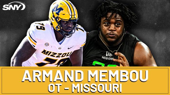 Mizzou's Armand Membou in action, highlighting his skills ahead of the 2025 NFL Draft.