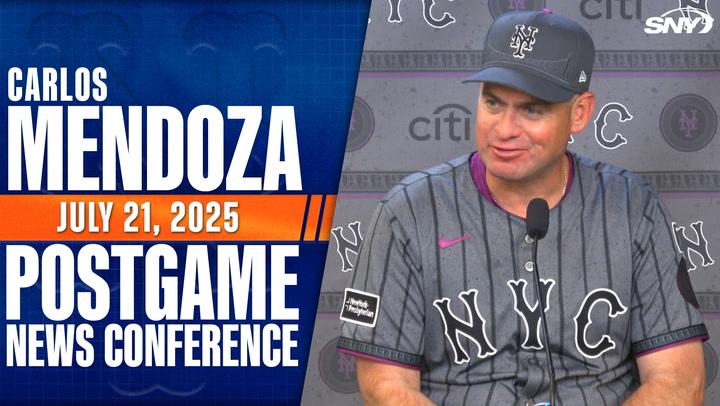 Carlos Mendoza on Mets' resilient comeback win, big hits from Juan Soto and Francisco Alvarez